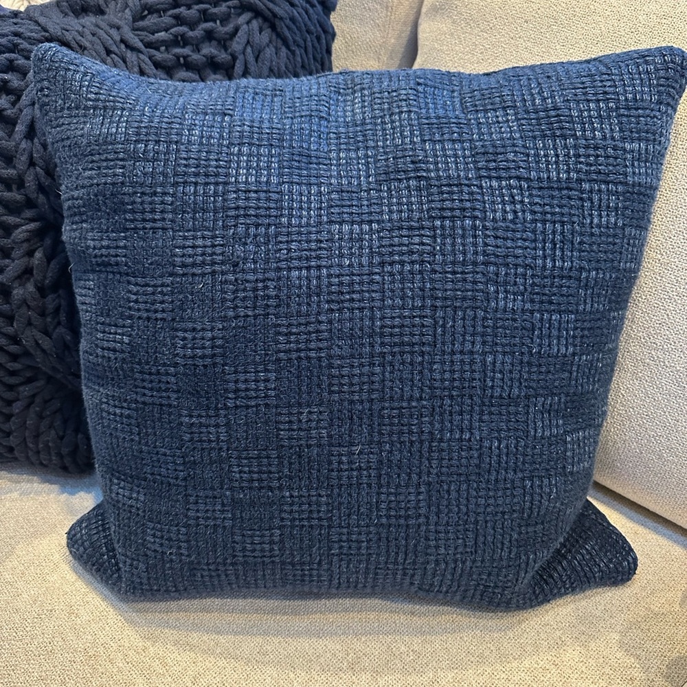 Pottery Barn Navy throw pillow cover